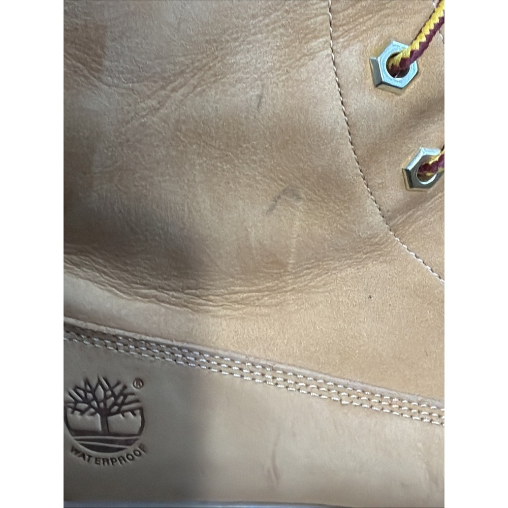 Timberland Women's Tall Lace Up Boots Wheat Tan Leather Size 8.5 - Picture 11 of 16